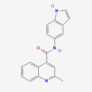 molecular formula C19H15N3O B4518569 N-1H-吲哚-5-基-2-甲基-4-喹啉甲酰胺 