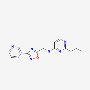 N,6-dimethyl-2-propyl-N-[(3-pyridin-3-yl-1,2,4-oxadiazol-5-yl)methyl]pyrimidin-4-amine