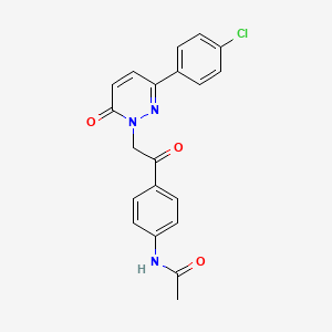 molecular formula C20H16ClN3O3 B4518584 N-(4-{[3-(4-chlorophenyl)-6-oxopyridazin-1(6H)-yl]acetyl}phenyl)acetamide 