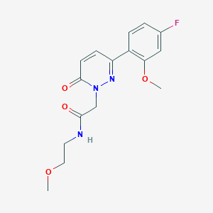 1(6H)-Pyridazineacetamide, 3-(4-fluoro-2-methoxyphenyl)-N-(2-methoxyethyl)-6-oxo-