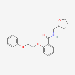 molecular formula C20H23NO4 B4518611 2-(2-苯氧基乙氧基)-N-(四氢-2-呋喃基甲基)苯甲酰胺 