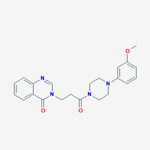 molecular formula C22H24N4O3 B4518619 3-{3-[4-(3-methoxyphenyl)piperazin-1-yl]-3-oxopropyl}quinazolin-4(3H)-one 