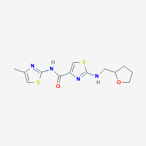 N-[(2E)-4-methyl-1,3-thiazol-2(3H)-ylidene]-2-[(tetrahydrofuran-2-ylmethyl)amino]-1,3-thiazole-4-carboxamide