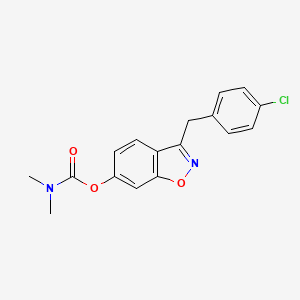 molecular formula C17H15ClN2O3 B4518650 3-(4-Chlorobenzyl)-1,2-benzoxazol-6-yl dimethylcarbamate 