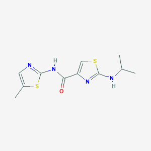 molecular formula C11H14N4OS2 B4518657 N-(5-methyl-1,3-thiazol-2-yl)-2-(propan-2-ylamino)-1,3-thiazole-4-carboxamide 