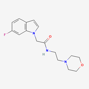 molecular formula C16H20FN3O2 B4518678 2-(6-氟-1H-吲哚-1-基)-N-[2-(4-吗啉基)乙基]乙酰胺 