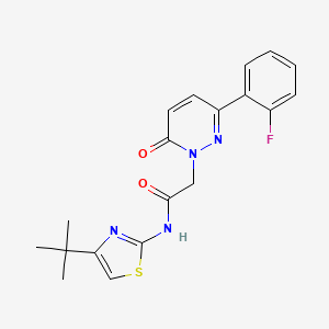 N-[(2Z)-4-tert-butyl-1,3-thiazol-2(3H)-ylidene]-2-[3-(2-fluorophenyl)-6-oxopyridazin-1(6H)-yl]acetamide