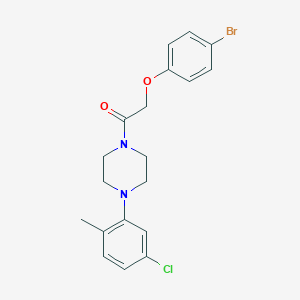 molecular formula C19H20BrClN2O2 B451869 2-(4-Bromophenoxy)-1-[4-(5-chloro-2-methylphenyl)piperazin-1-yl]ethanone 