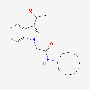 molecular formula C20H26N2O2 B4518690 2-(3-acetyl-1H-indol-1-yl)-N-cyclooctylacetamide 