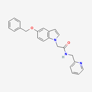 molecular formula C23H21N3O2 B4518693 2-[5-(benzyloxy)-1H-indol-1-yl]-N-(2-pyridinylmethyl)acetamide 