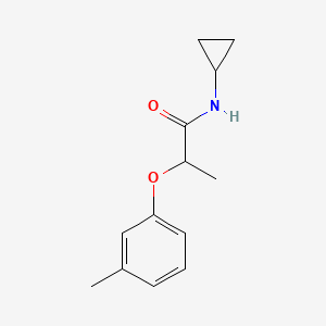 molecular formula C13H17NO2 B4518730 N-cyclopropyl-2-(3-methylphenoxy)propanamide 