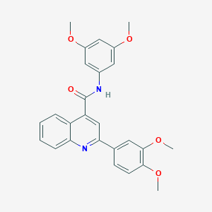 molecular formula C26H24N2O5 B451874 2-(3,4-dimethoxyphenyl)-N-(3,5-dimethoxyphenyl)quinoline-4-carboxamide 