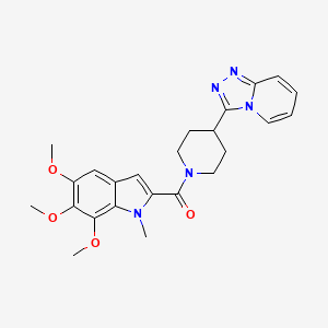 [4-([1,2,4]triazolo[4,3-a]pyridin-3-yl)piperidin-1-yl](5,6,7-trimethoxy-1-methyl-1H-indol-2-yl)methanone