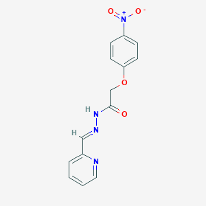 molecular formula C14H12N4O4 B451877 2-{4-nitrophenoxy}-N'-(2-pyridinylmethylene)acetohydrazide 