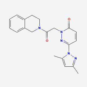 2-(2-(3,4-dihydroisoquinolin-2(1H)-yl)-2-oxoethyl)-6-(3,5-dimethyl-1H-pyrazol-1-yl)pyridazin-3(2H)-one