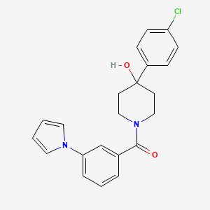 molecular formula C22H21ClN2O2 B4518800 [4-(4-chlorophenyl)-4-hydroxypiperidin-1-yl][3-(1H-pyrrol-1-yl)phenyl]methanone 