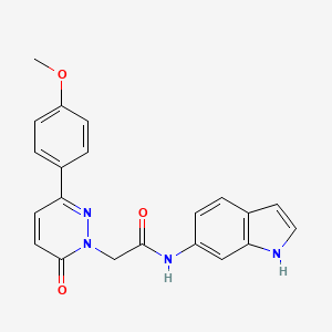 molecular formula C21H18N4O3 B4518811 N-(1H-indol-6-yl)-2-[3-(4-methoxyphenyl)-6-oxopyridazin-1(6H)-yl]acetamide 