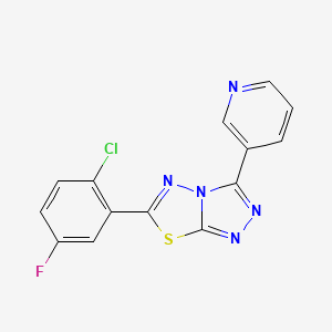 6-(2-CHLORO-5-FLUOROPHENYL)-3-(3-PYRIDYL)[1,2,4]TRIAZOLO[3,4-B][1,3,4]THIADIAZOLE