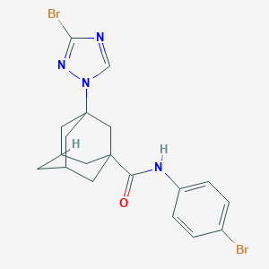 molecular formula C19H20Br2N4O B451882 N-(4-bromophenyl)-3-(3-bromo-1H-1,2,4-triazol-1-yl)-1-adamantanecarboxamide 