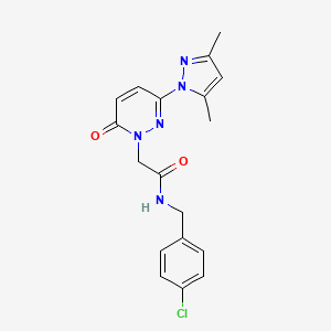 molecular formula C18H18ClN5O2 B4518832 N-(4-chlorobenzyl)-2-(3-(3,5-dimethyl-1H-pyrazol-1-yl)-6-oxopyridazin-1(6H)-yl)acetamide 