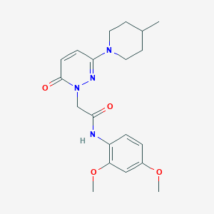 molecular formula C20H26N4O4 B4518857 N-(2,4-dimethoxyphenyl)-2-(3-(4-methylpiperidin-1-yl)-6-oxopyridazin-1(6H)-yl)acetamide 