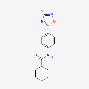 N-[4-(3-methyl-1,2,4-oxadiazol-5-yl)phenyl]cyclohexanecarboxamide