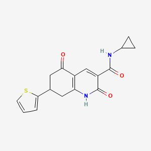 N-cyclopropyl-2,5-dioxo-7-(2-thienyl)-1,2,5,6,7,8-hexahydro-3-quinolinecarboxamide