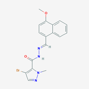 4-bromo-N'-[(4-methoxy-1-naphthyl)methylene]-1-methyl-1H-pyrazole-5-carbohydrazide
