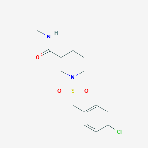 1-[(4-chlorobenzyl)sulfonyl]-N-ethyl-3-piperidinecarboxamide