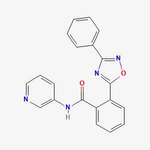 2-(3-phenyl-1,2,4-oxadiazol-5-yl)-N-(pyridin-3-yl)benzamide