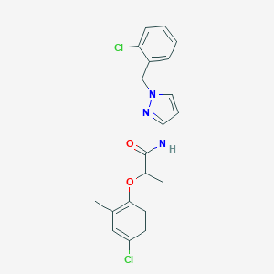 molecular formula C20H19Cl2N3O2 B451893 N-[1-(2-chlorobenzyl)-1H-pyrazol-3-yl]-2-(4-chloro-2-methylphenoxy)propanamide 