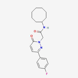 molecular formula C20H24FN3O2 B4518960 N-cyclooctyl-2-[3-(4-fluorophenyl)-6-oxo-1(6H)-pyridazinyl]acetamide 