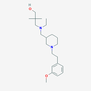 molecular formula C22H38N2O2 B4519013 3-[ethyl({1-[2-(3-methoxyphenyl)ethyl]-3-piperidinyl}methyl)amino]-2,2-dimethyl-1-propanol 