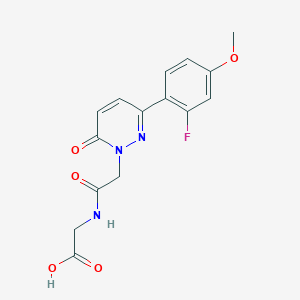 molecular formula C15H14FN3O5 B4519014 N-{[3-(2-fluoro-4-methoxyphenyl)-6-oxopyridazin-1(6H)-yl]acetyl}glycine 