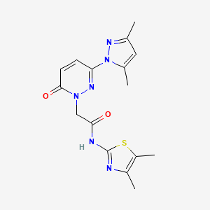 2-(3-(3,5-dimethyl-1H-pyrazol-1-yl)-6-oxopyridazin-1(6H)-yl)-N-(4,5-dimethylthiazol-2-yl)acetamide