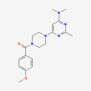 6-[4-(4-methoxybenzoyl)piperazin-1-yl]-N,N,2-trimethylpyrimidin-4-amine