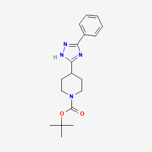 molecular formula C18H24N4O2 B4519051 4-(5-Phenyl-2H-[1,2,4]triazol-3-yl)-piperidine-1-carboxylic acid tert-butyl ester 