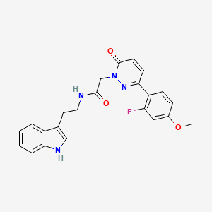 2-[3-(2-fluoro-4-methoxyphenyl)-6-oxo-1(6H)-pyridazinyl]-N~1~-[2-(1H-indol-3-yl)ethyl]acetamide