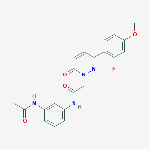 N-[3-(acetylamino)phenyl]-2-[3-(2-fluoro-4-methoxyphenyl)-6-oxopyridazin-1(6H)-yl]acetamide