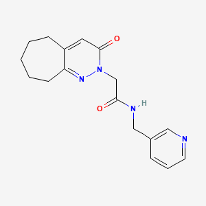 2-(3-oxo-3,5,6,7,8,9-hexahydro-2H-cyclohepta[c]pyridazin-2-yl)-N-(pyridin-3-ylmethyl)acetamide