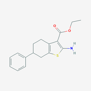 molecular formula C17H19NO2S B451912 Ethyl 2-amino-6-phenyl-4,5,6,7-tetrahydro-1-benzothiophene-3-carboxylate CAS No. 350997-36-3
