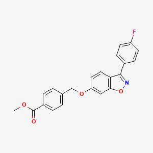 methyl 4-({[3-(4-fluorophenyl)-1,2-benzisoxazol-6-yl]oxy}methyl)benzoate