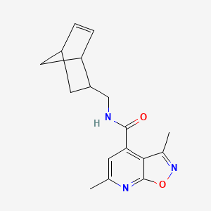 molecular formula C17H19N3O2 B4519132 N-(bicyclo[2.2.1]hept-5-en-2-ylmethyl)-3,6-dimethyl[1,2]oxazolo[5,4-b]pyridine-4-carboxamide 