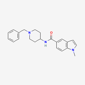 molecular formula C22H25N3O B4519136 N-(1-benzylpiperidin-4-yl)-1-methyl-1H-indole-5-carboxamide 