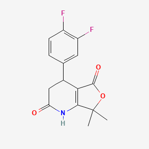 molecular formula C15H13F2NO3 B4519166 4-(3,4-difluorophenyl)-7,7-dimethyl-4,7-dihydrofuro[3,4-b]pyridine-2,5(1H,3H)-dione 