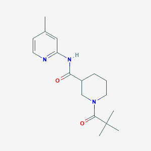 1-(2,2-dimethylpropanoyl)-N-(4-methylpyridin-2-yl)piperidine-3-carboxamide