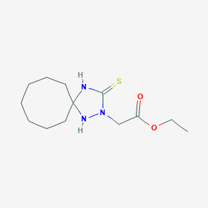 molecular formula C13H23N3O2S B451918 Ethyl (3-thioxo-1,2,4-triazaspiro[4.7]dodec-2-yl)acetate CAS No. 384369-43-1