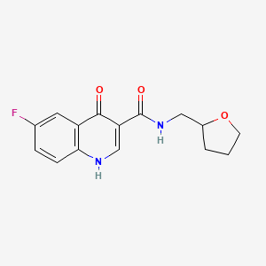 6-fluoro-4-oxo-N-(tetrahydrofuran-2-ylmethyl)-1,4-dihydroquinoline-3-carboxamide