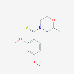 molecular formula C15H21NO3S B451922 (2,4-Dimethoxyphenyl)(2,6-dimethylmorpholin-4-yl)methanethione 