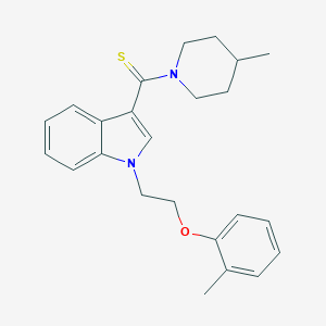 2-methylphenyl 2-{3-[(4-methyl-1-piperidinyl)carbothioyl]-1H-indol-1-yl}ethyl ether